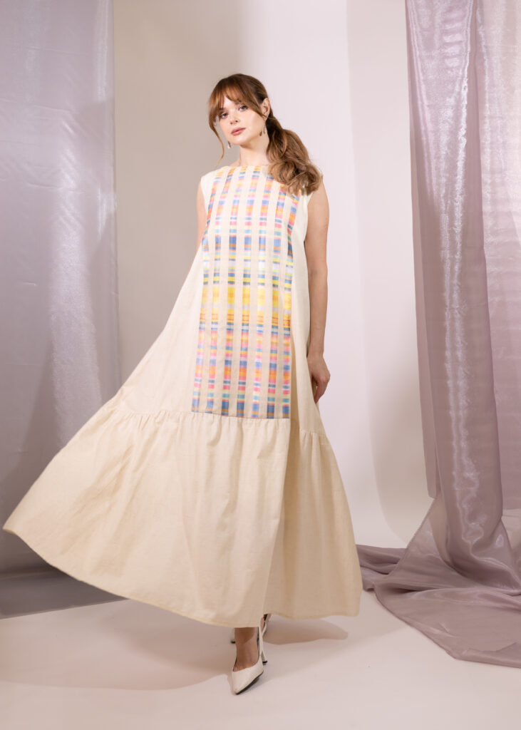 Beige Straps Dress
