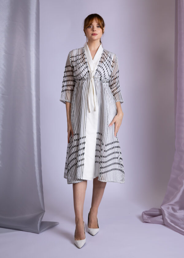 White and Black Cardigan - Image 2