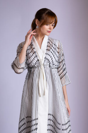 White and Black Cardigan - Image 4