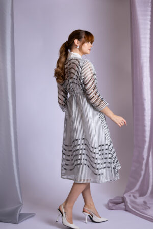 White and Black Cardigan - Image 3