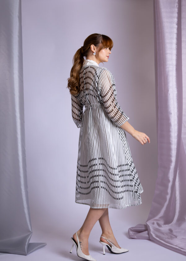 White and Black Cardigan - Image 3