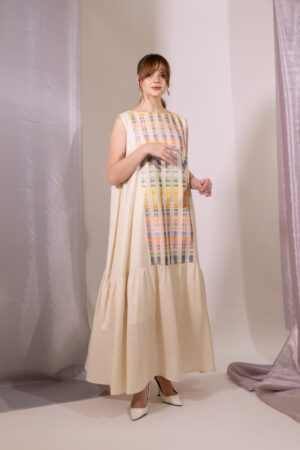 Beige Straps Dress