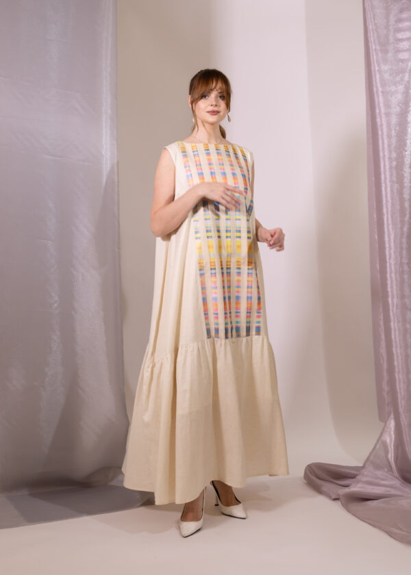Beige Straps Dress