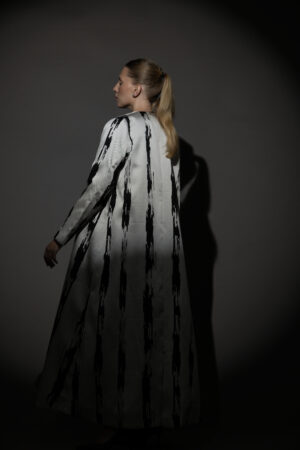 Grey and Black Pattern Blazer with Black Buttons - Image 5