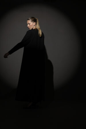 Black And Beige Full Button Blazer - Image 7