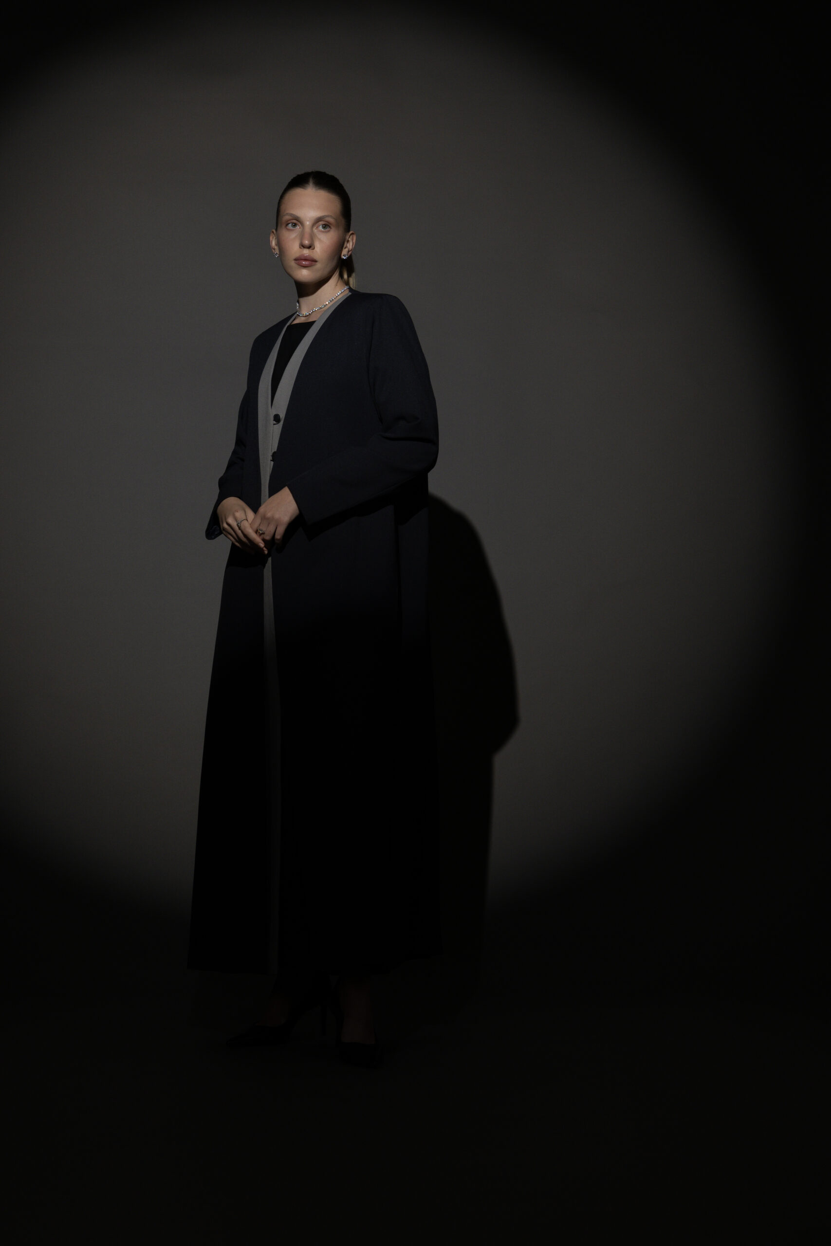 Blue And Grey Full Button Blazer - Image 3