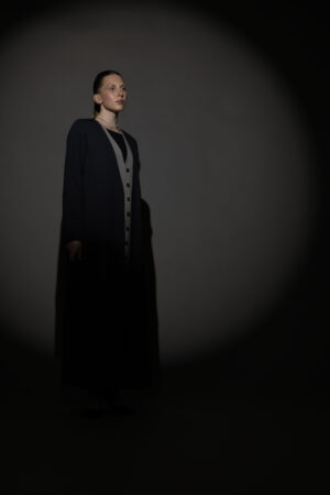 Blue And Grey Full Button Blazer - Image 2