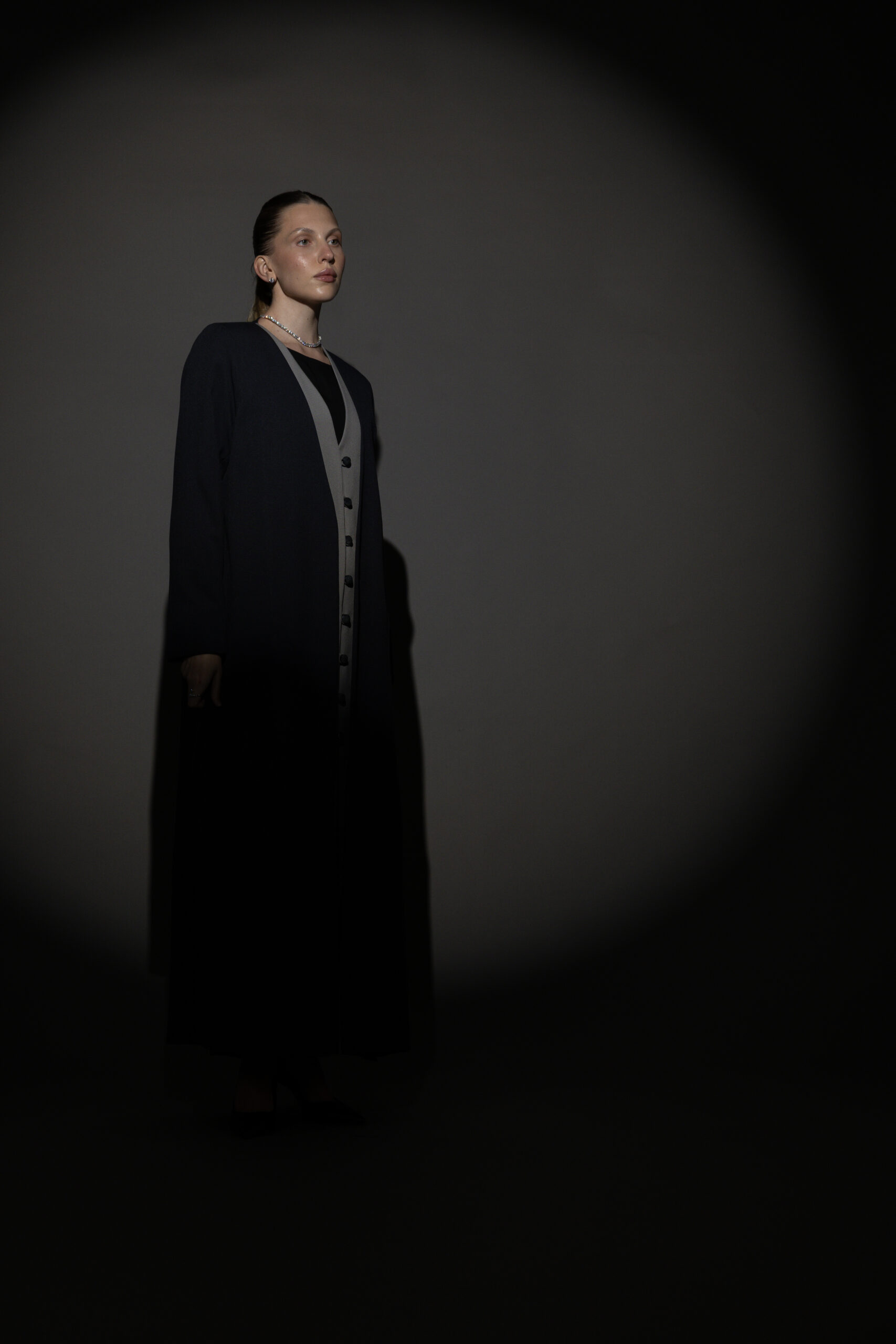 Blue And Grey Full Button Blazer - Image 2