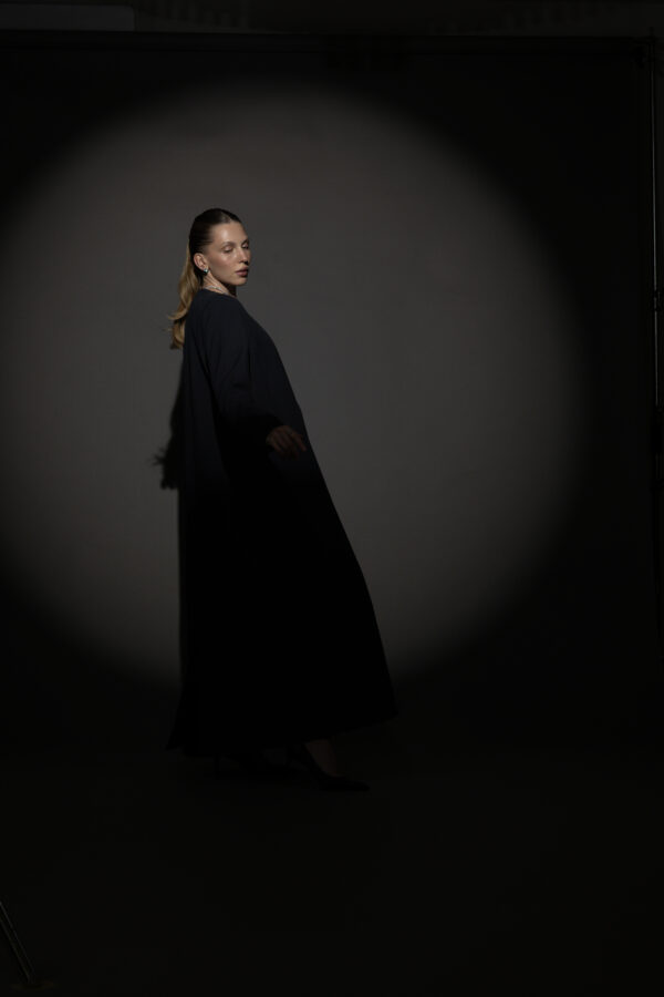 Blue And Grey Full Button Blazer