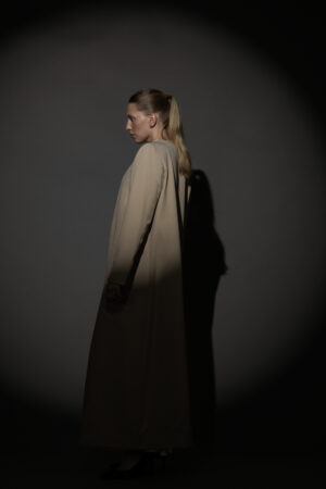 Beige And Off-White Full Button Blazer - Image 6