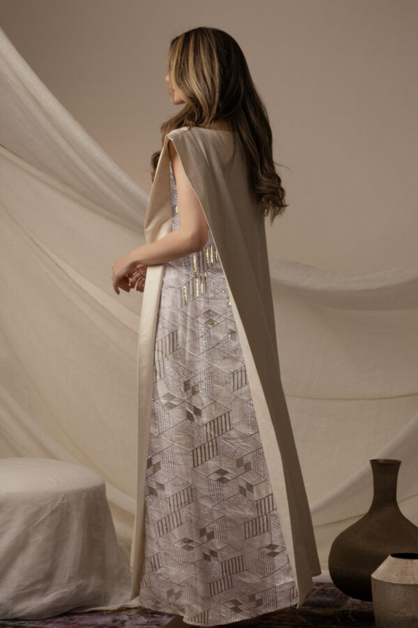 Sleeveless Beige Linen Dress