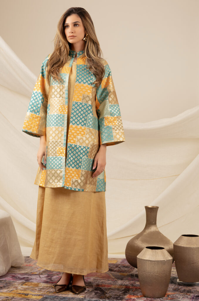 Pattern Jacket and Under Dress