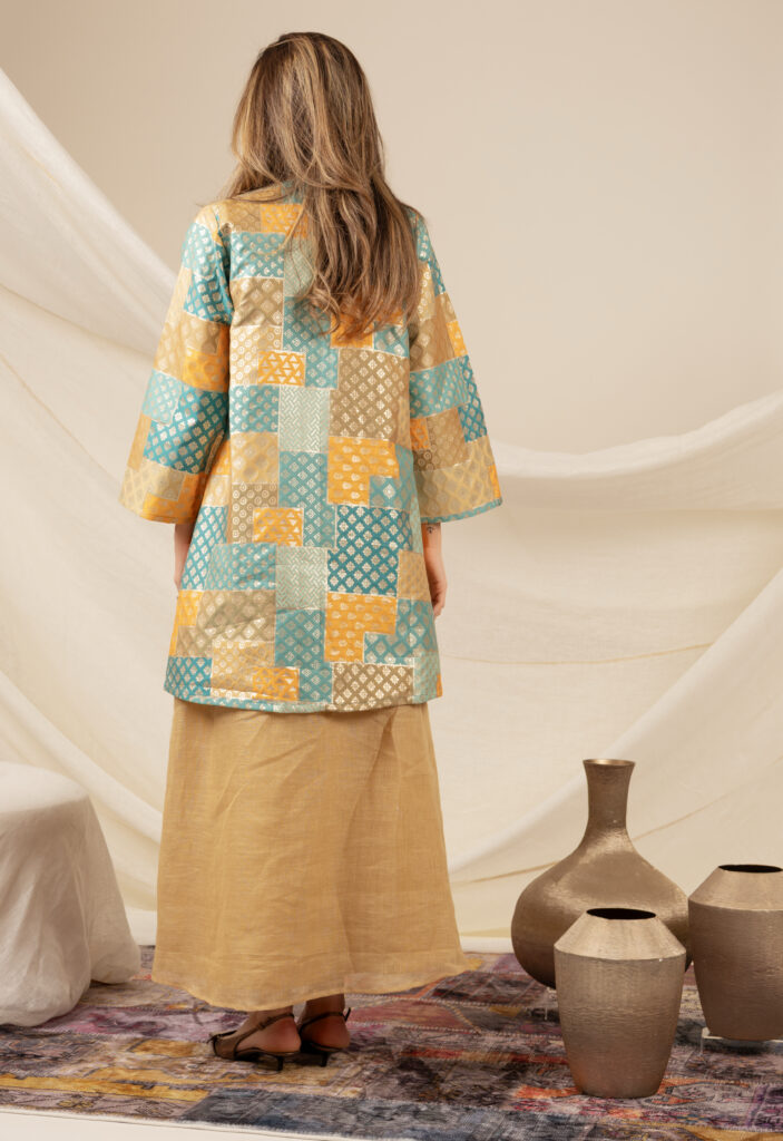 Pattern Jacket and Under Dress
