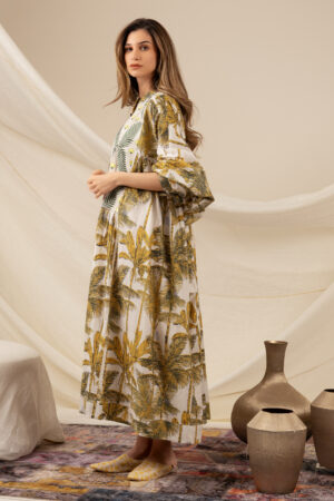 Yellow Palm Tree Dress - Image 4
