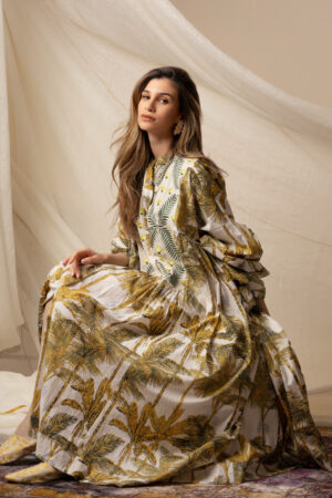 Yellow Palm Tree Dress