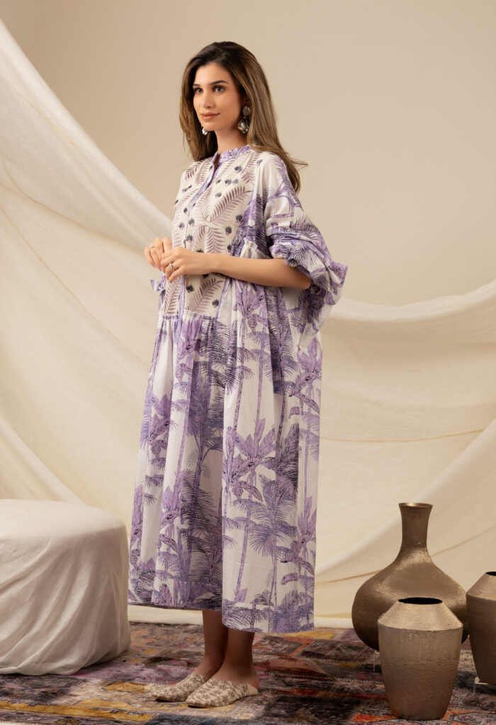 Purple Palm Tree Dress