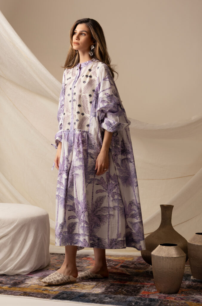 Purple Palm Tree Dress