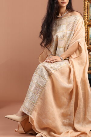 Off The Shoulder Peach Dress - Image 3