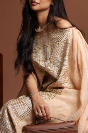 Off The Shoulder Peach Dress - Image 4