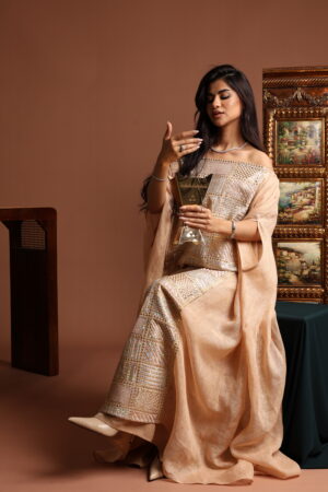 Off The Shoulder Peach Dress - Image 5