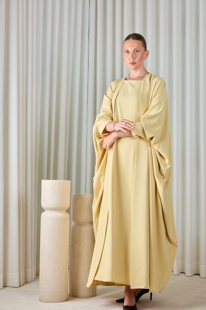 Soft yellow Essential Abaya Sets