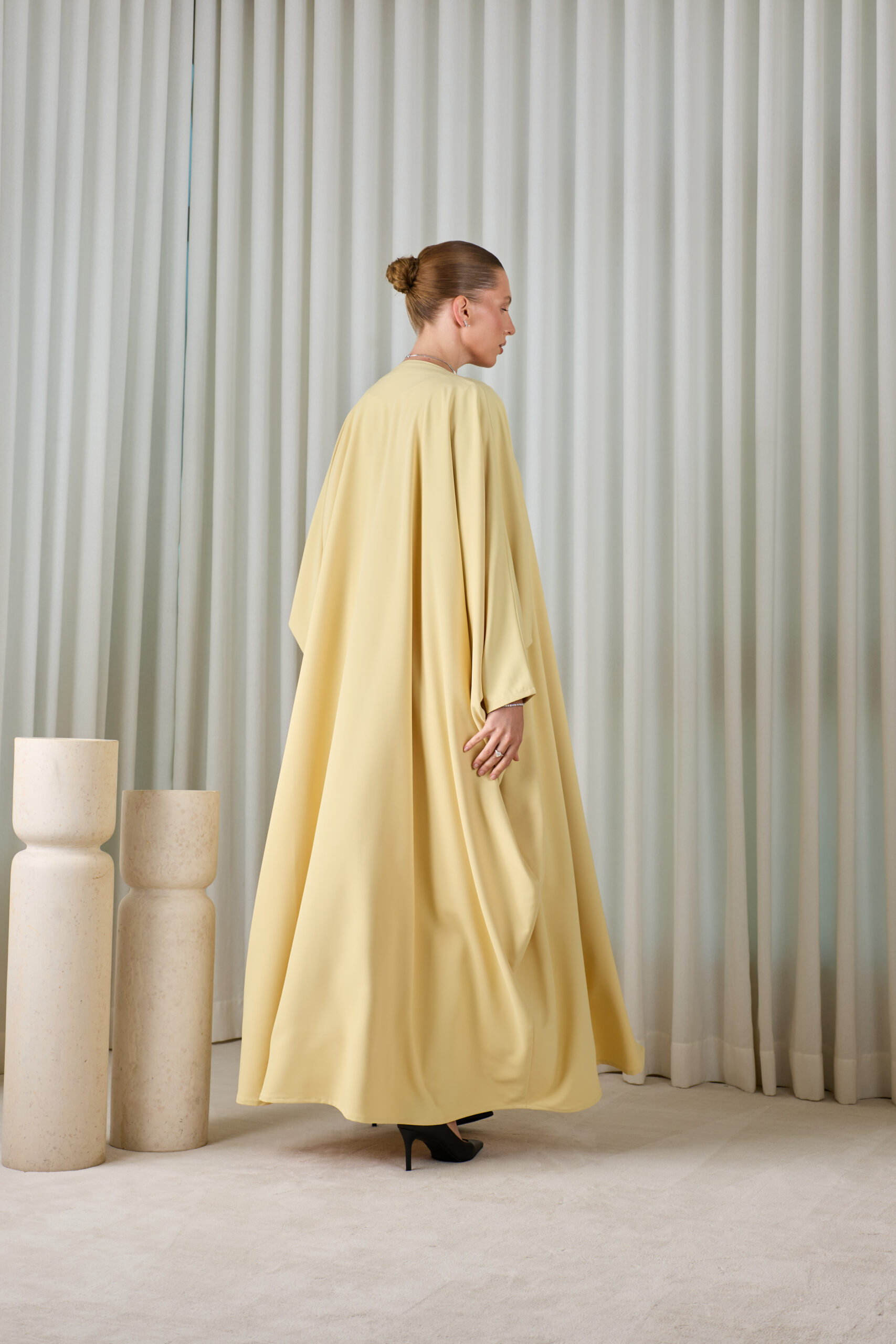 Soft yellow Essential Abaya Sets - Image 7