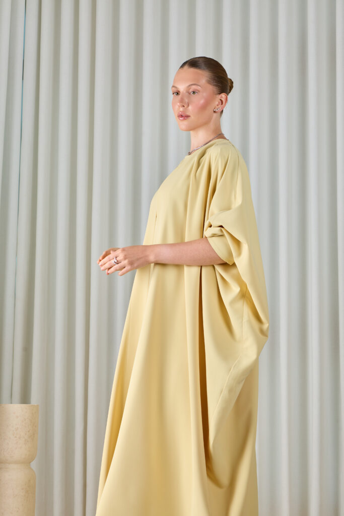 Soft yellow Essential Abaya Sets