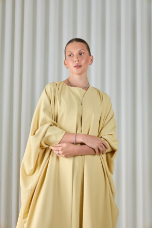 Soft yellow Essential Abaya Sets - Image 1