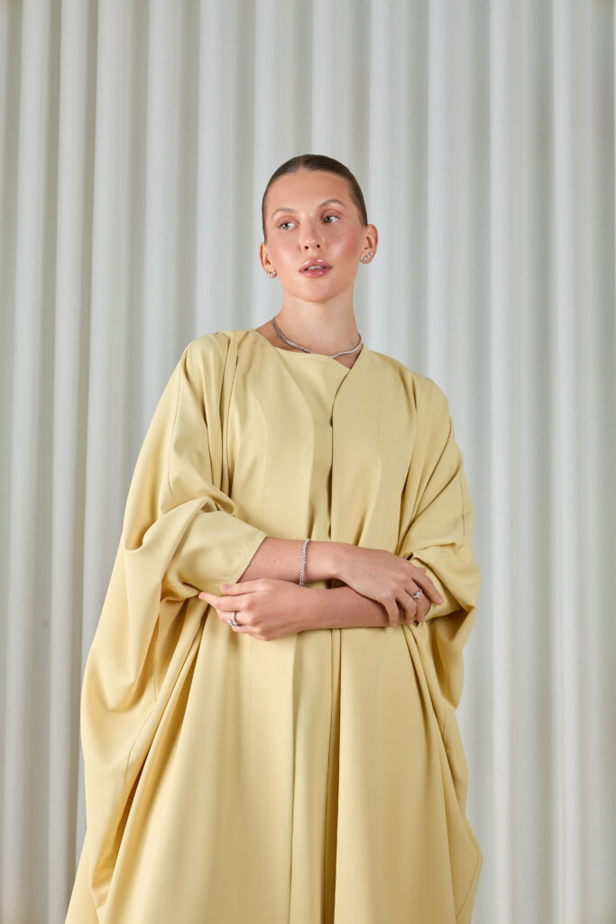 Soft yellow Essential Abaya Sets