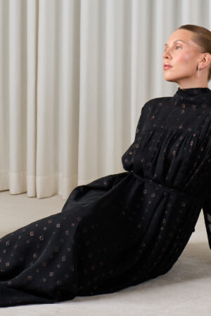 Noir Sheer Evening Dress - Image 9