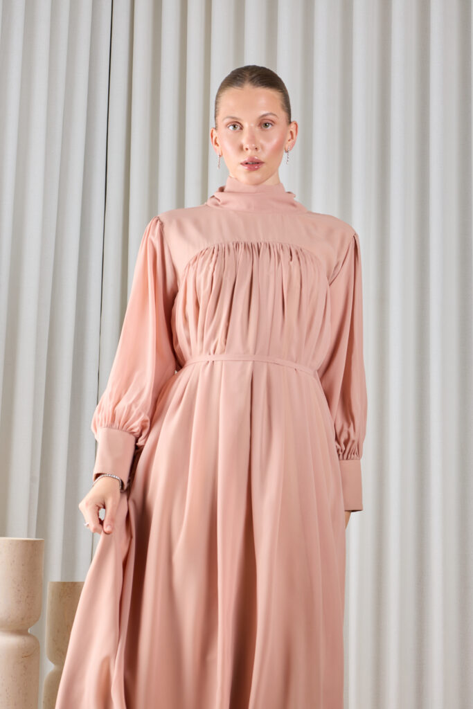 Blush Gathered Dress