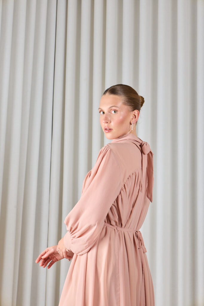 Blush Gathered Dress