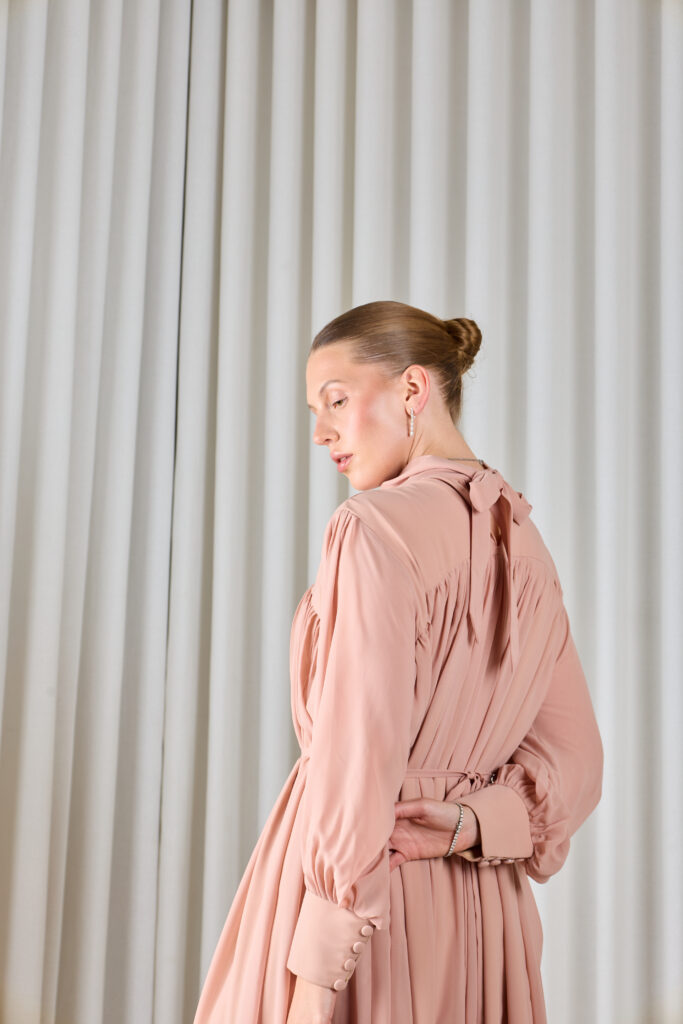 Blush Gathered Dress