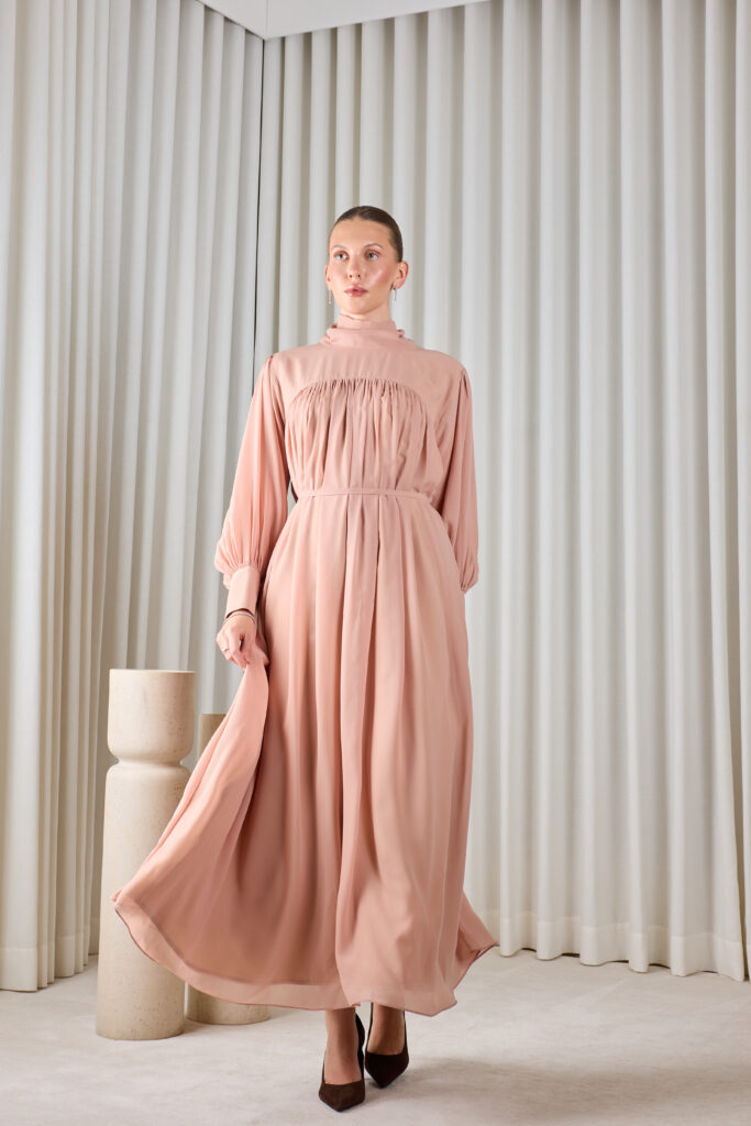 Blush Gathered Dress