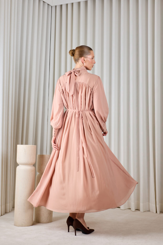 Blush Gathered Dress