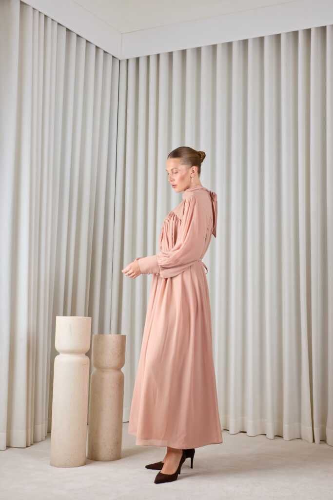 Blush Gathered Dress