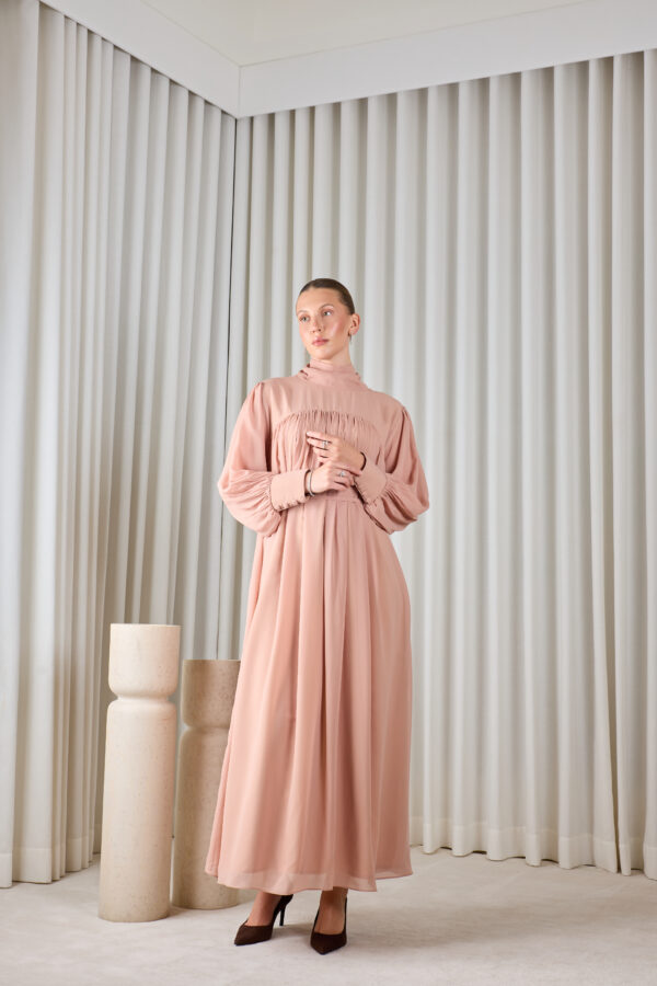 Blush Gathered Dress