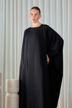 Noir Geometric Abaya Sets - Image 6
