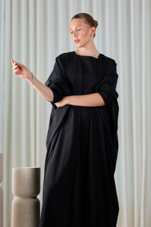 Noir Geometric Abaya Sets - Image 8