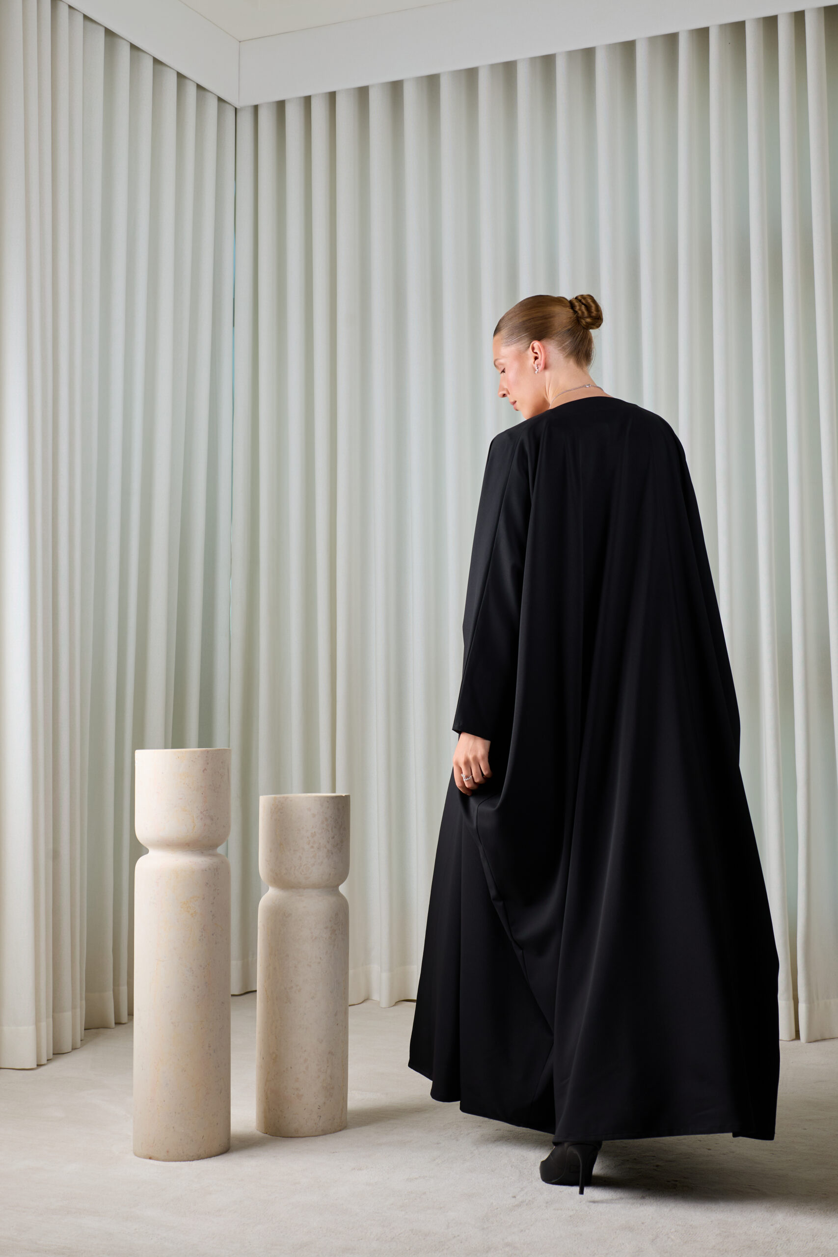 Noir Geometric Abaya Sets - Image 9