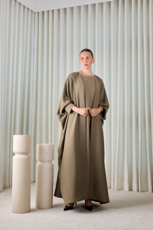 Kaki Essential Abaya Sets - Image 7