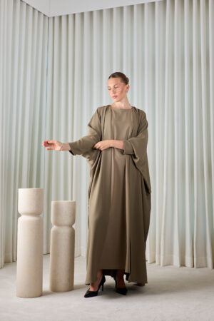 Kaki Essential Abaya Sets - Image 6