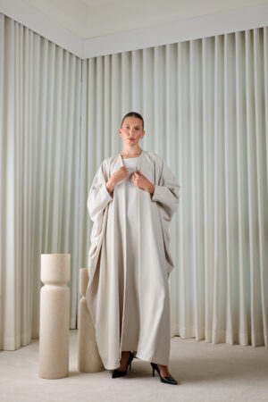 Pearl Grey Essential Abaya Sets - Image 4