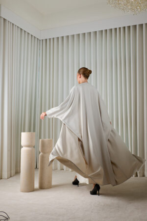 Pearl Grey Essential Abaya Sets - Image 8