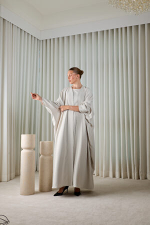Pearl Grey Essential Abaya Sets - Image 7