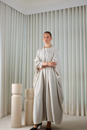 Pearl Grey Essential Abaya Sets - Image 5