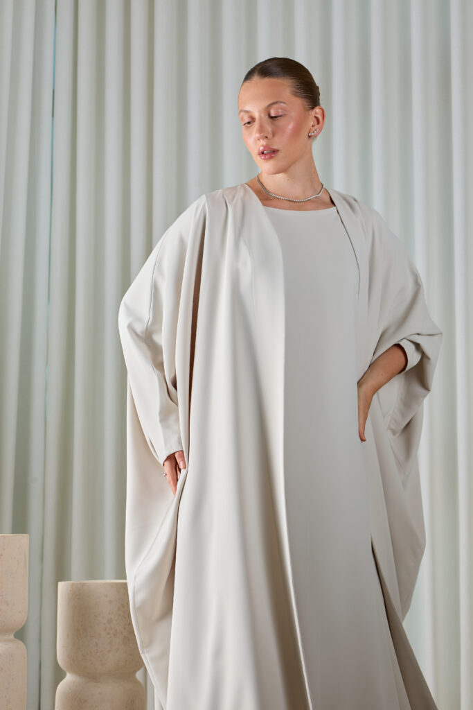Pearl Grey Essential Abaya Sets