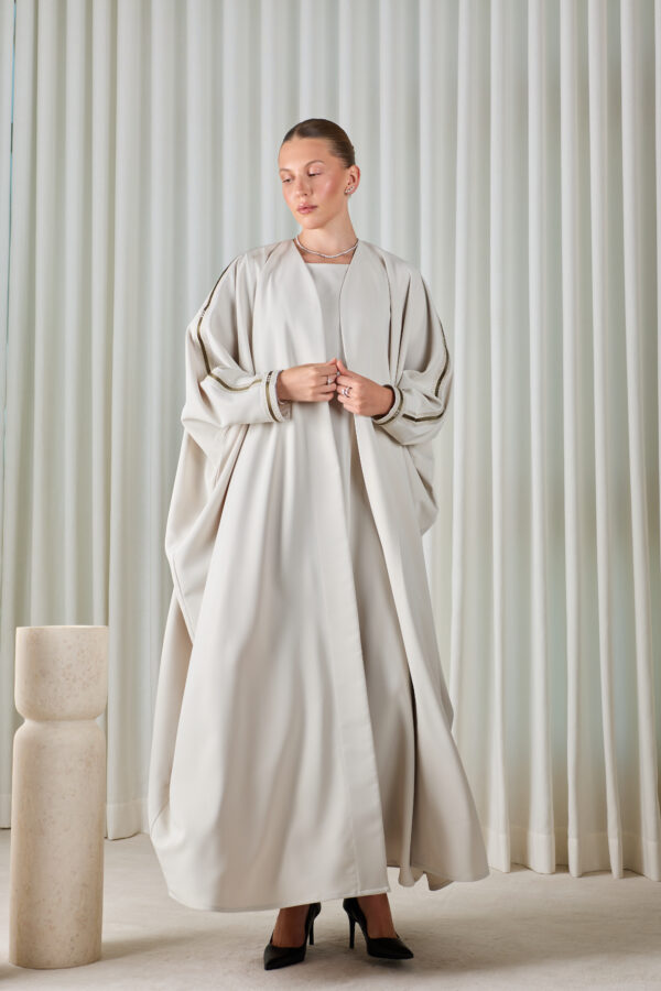 Soft Grey Abaya