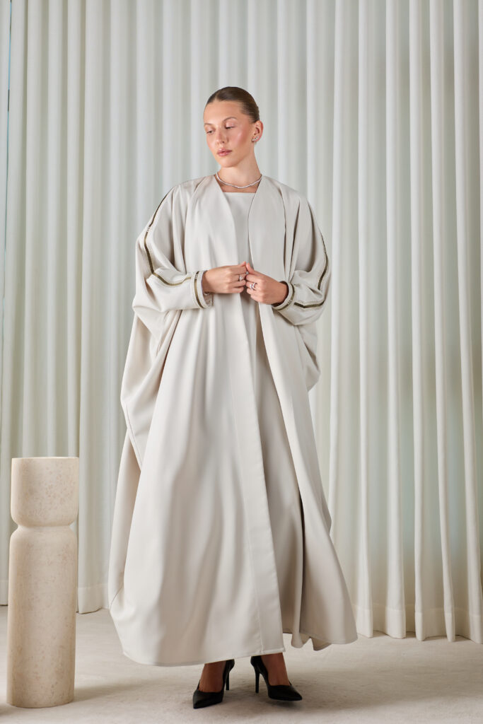 Soft Grey Abaya