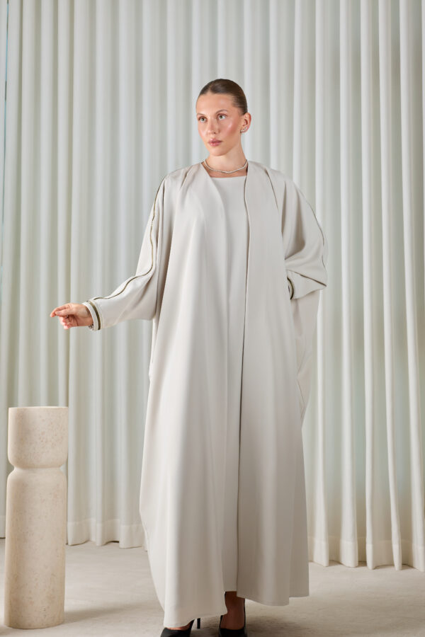 Soft Grey Abaya